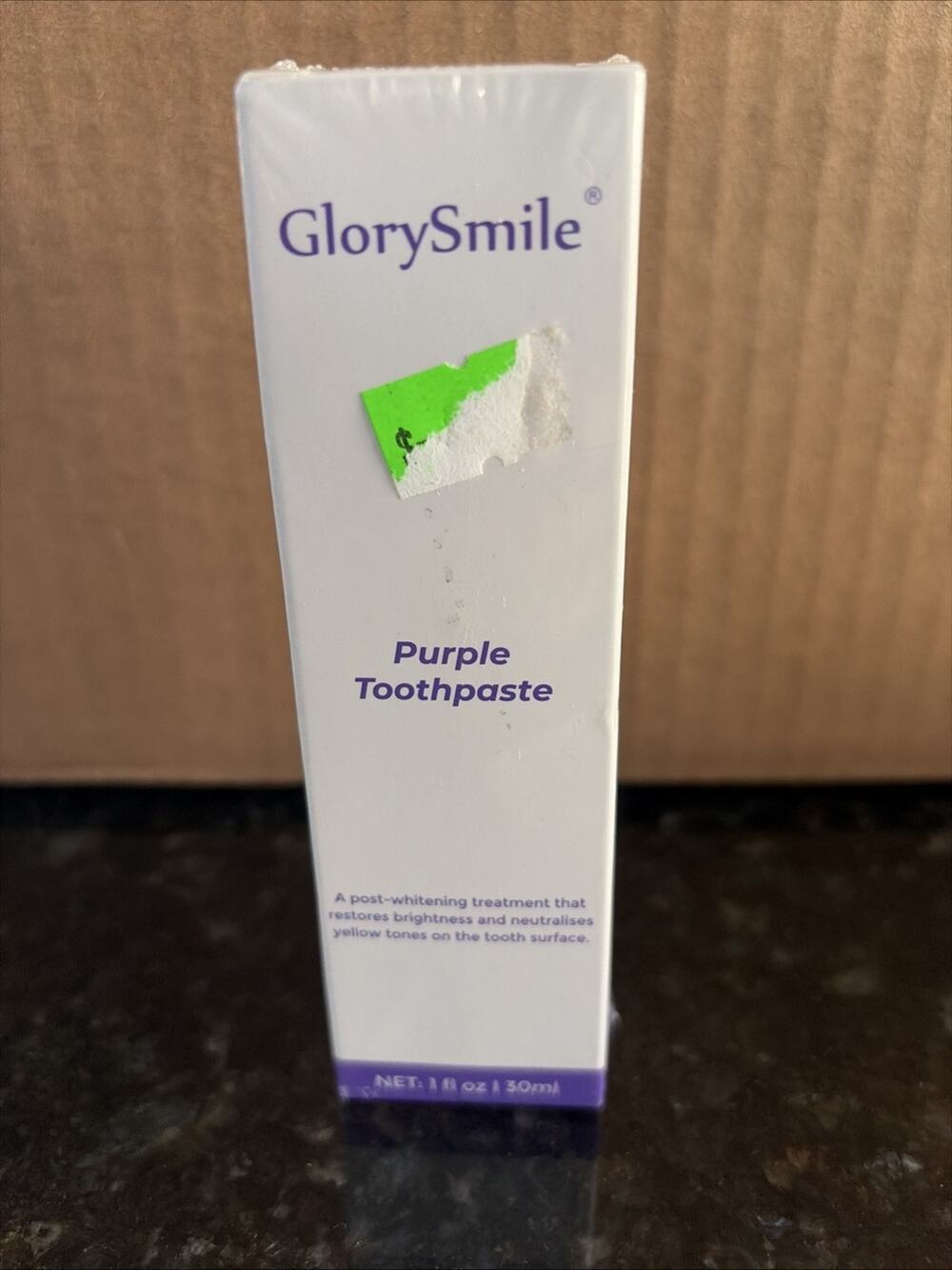 Glory Smile Purple Toothpaste Whitening 1oz 30ml Treatment Spot & Stain Removal